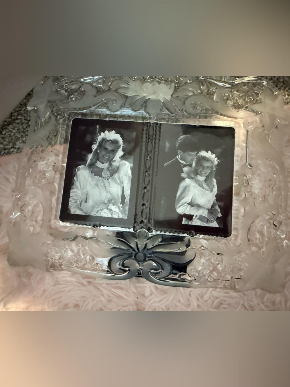 Vintage Mikasa Ornate Floral Double Photo Frame